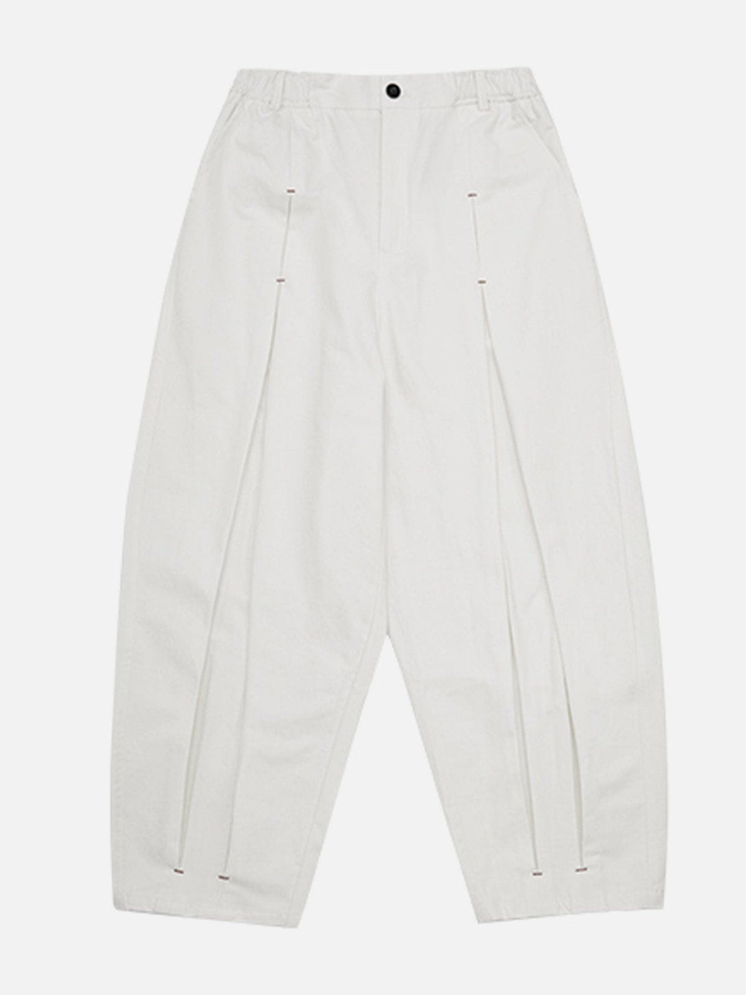 Lacezy - Solid Pleated Pants- Streetwear Fashion - lacezy.com