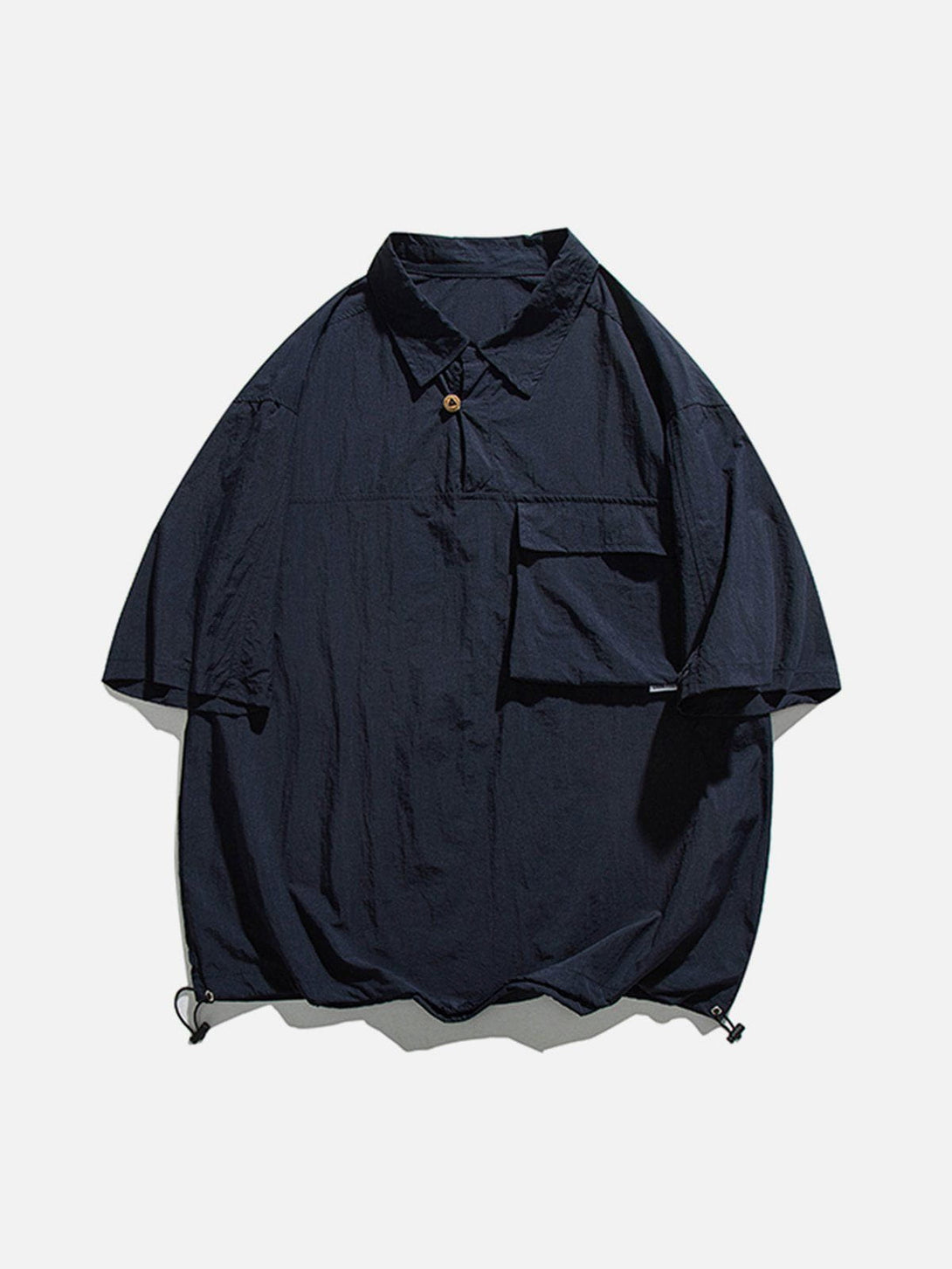 Lacezy - Solid Polyester Polo Tee- Streetwear Fashion - lacezy.com