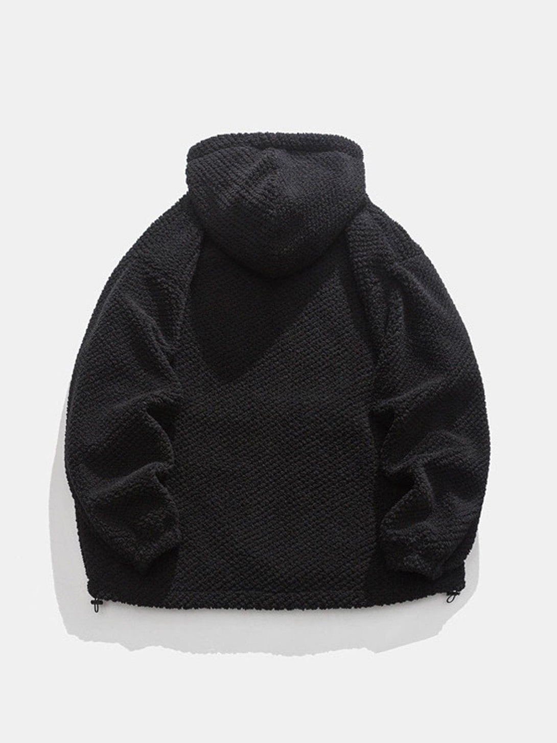 Lacezy - Solid Sherpa Hoodie- Streetwear Fashion - lacezy.com