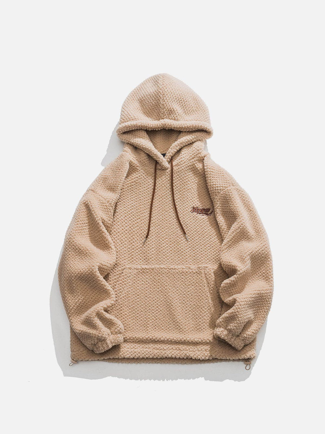 Lacezy - Solid Sherpa Hoodie- Streetwear Fashion - lacezy.com