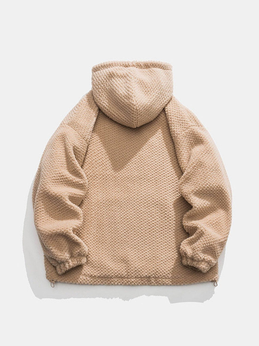 Lacezy - Solid Sherpa Hoodie- Streetwear Fashion - lacezy.com