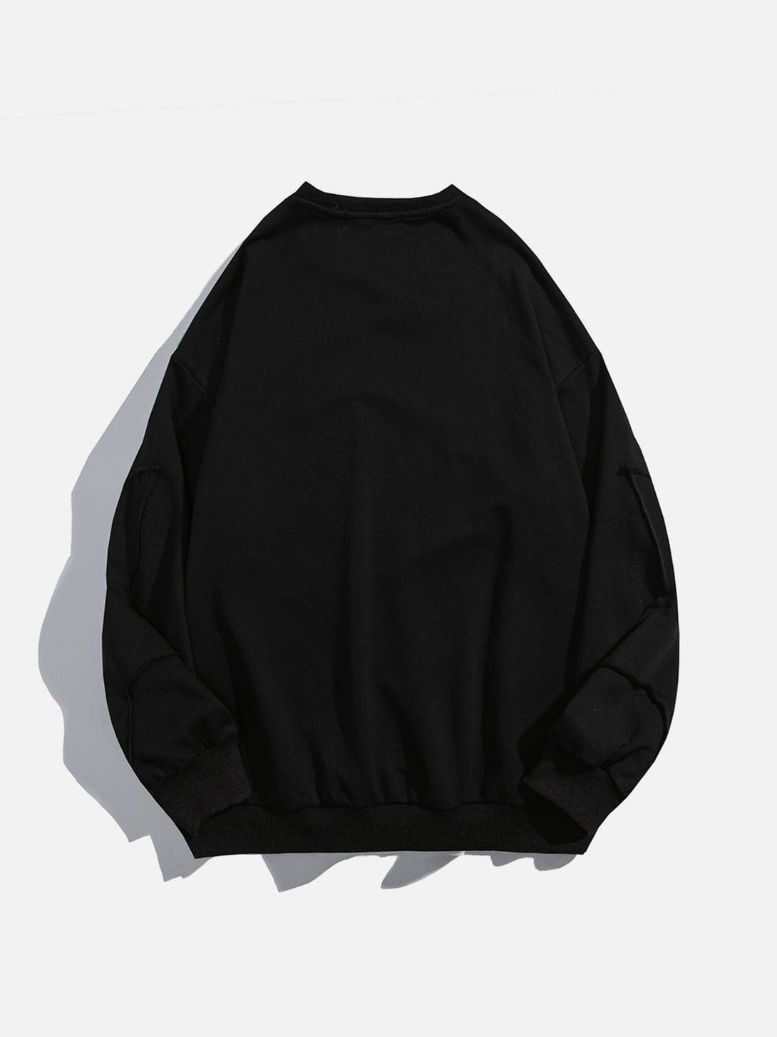 Lacezy - Solid Stars Raw Edge Sweatshirt- Streetwear Fashion - lacezy.com