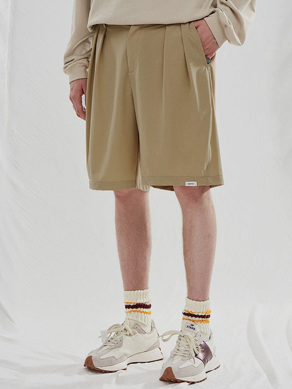 Lacezy - Solid Suit Shorts- Streetwear Fashion - lacezy.com