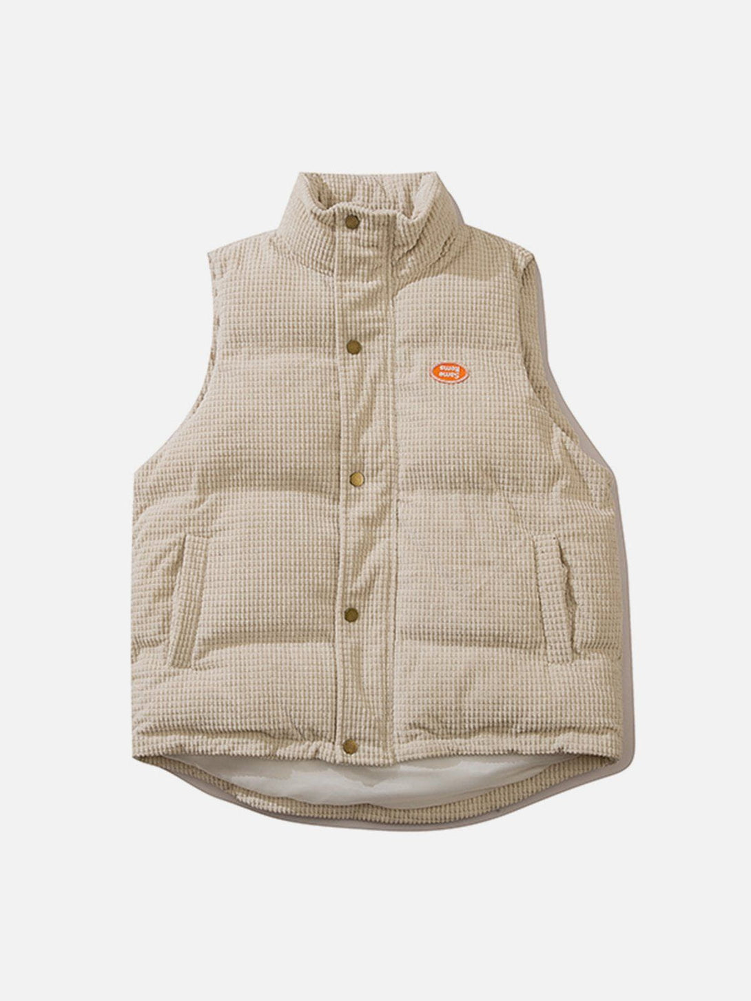 Lacezy - Solid Waffle Gilet- Streetwear Fashion - lacezy.com