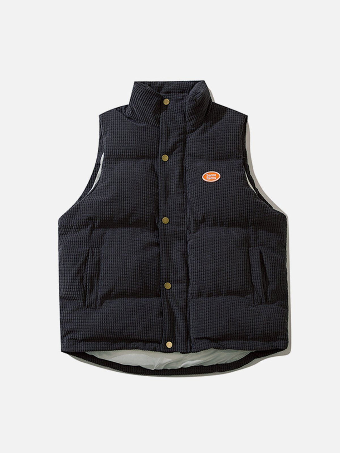 Lacezy - Solid Waffle Gilet- Streetwear Fashion - lacezy.com