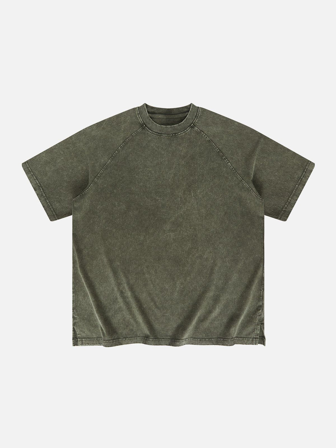 Lacezy - Solid Washed Essential Cotton Tee- Streetwear Fashion - lacezy.com