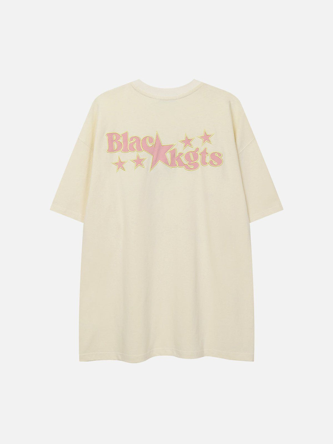 Lacezy - Star Applique Graphic Tee- Streetwear Fashion - lacezy.com