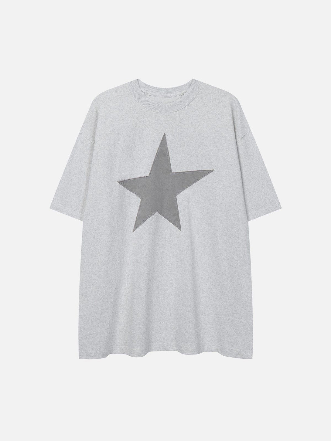 Lacezy - Star Applique Graphic Tee- Streetwear Fashion - lacezy.com