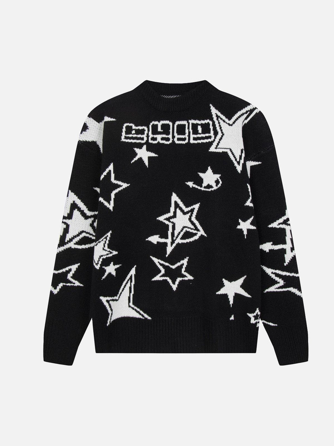 Lacezy - Star Clash Embroidery Sweater- Streetwear Fashion - lacezy.com