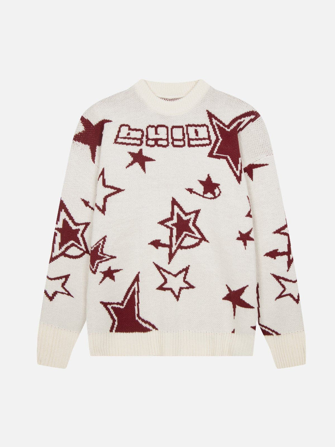 Lacezy - Star Clash Embroidery Sweater- Streetwear Fashion - lacezy.com