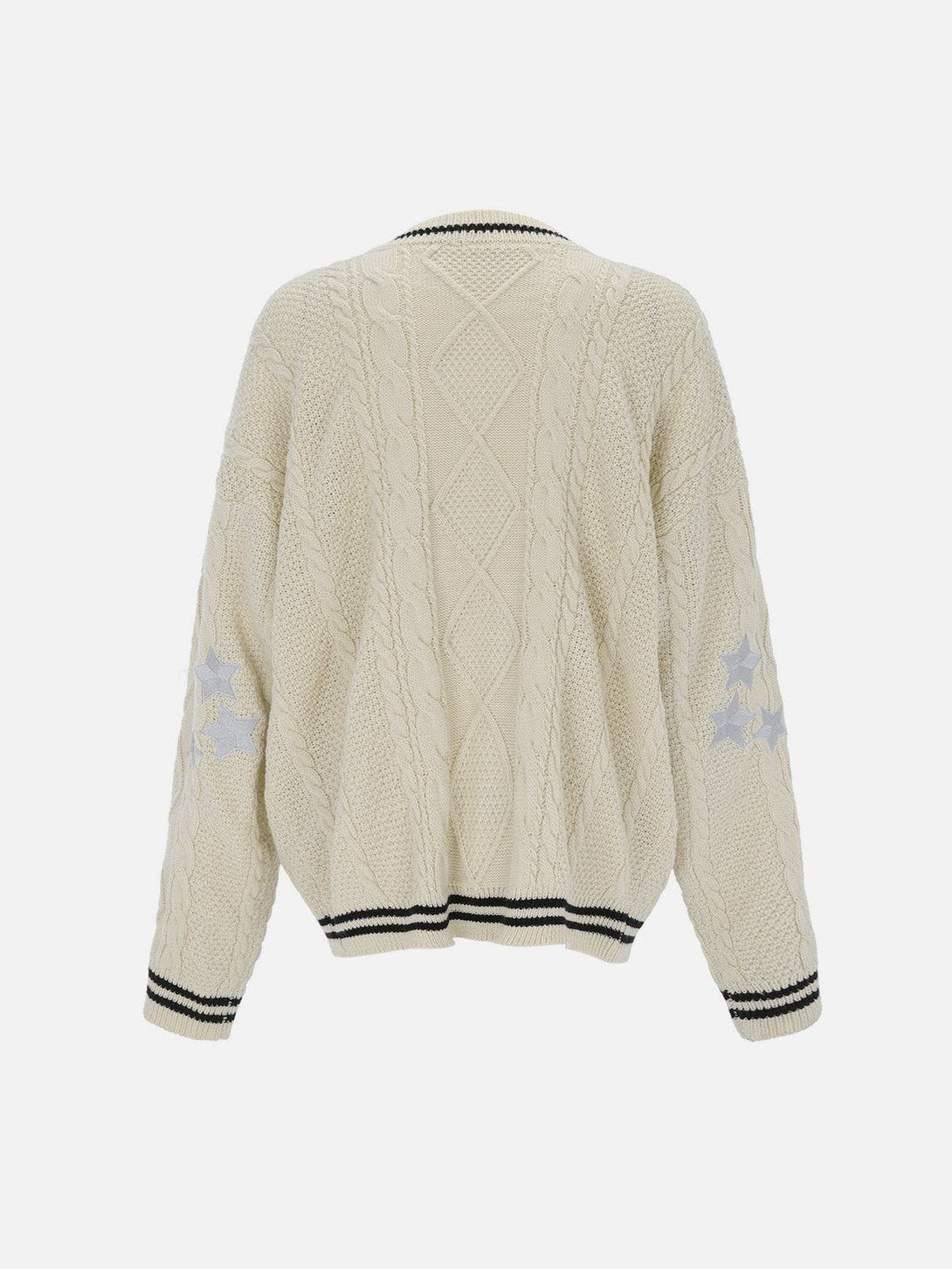 Lacezy - Star Embroidered Cardigan- Streetwear Fashion - lacezy.com