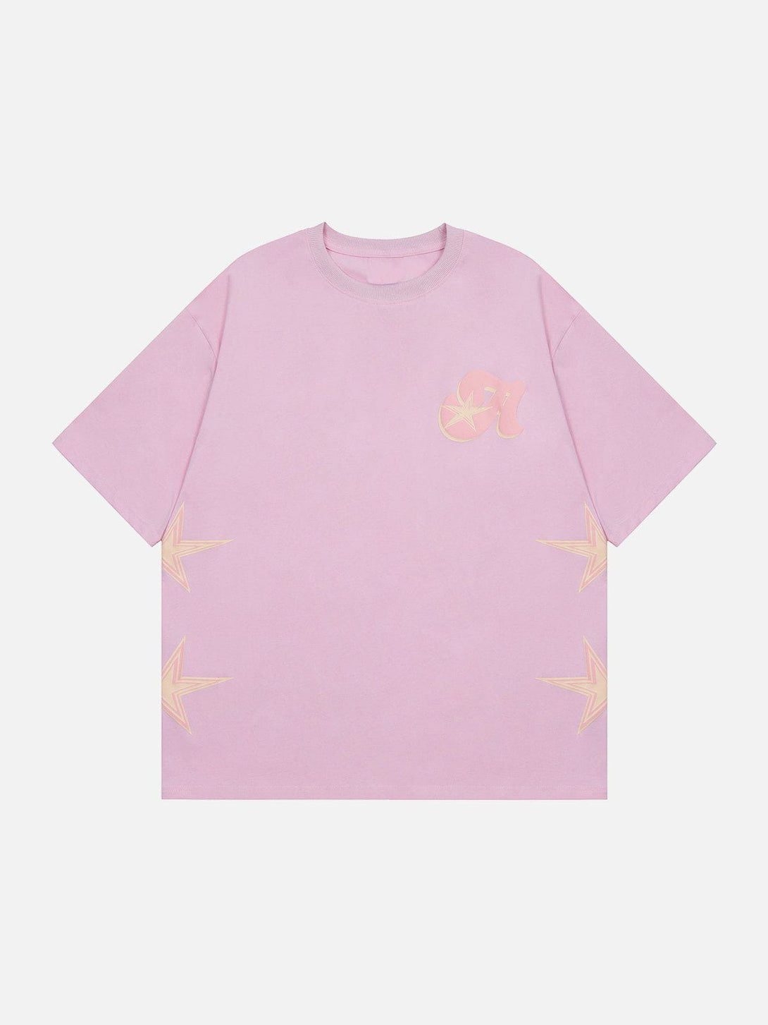 Lacezy - Star Foam Printing Tee- Streetwear Fashion - lacezy.com