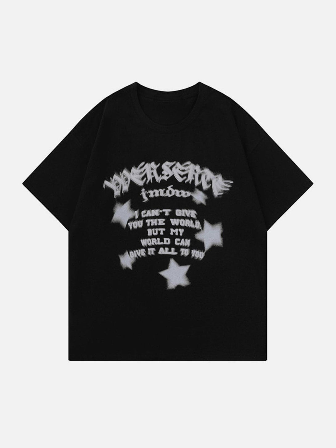 Lacezy - Star Gradient Print Tee- Streetwear Fashion - lacezy.com