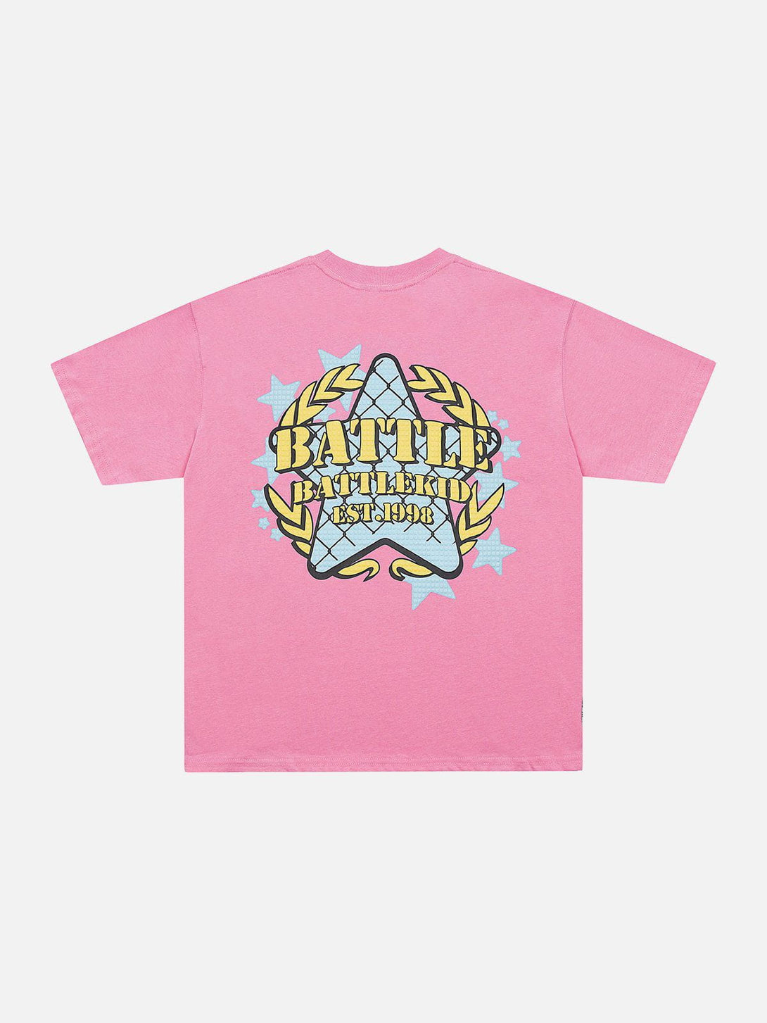 Lacezy - Star Letter Foam Print Tee- Streetwear Fashion - lacezy.com