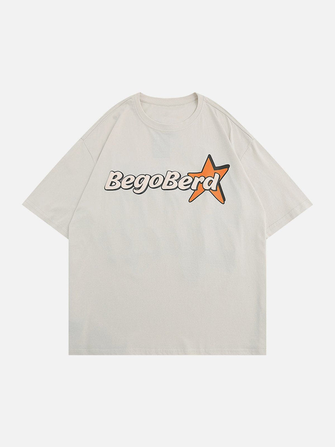 Lacezy - Star Letter Graphic Tee- Streetwear Fashion - lacezy.com