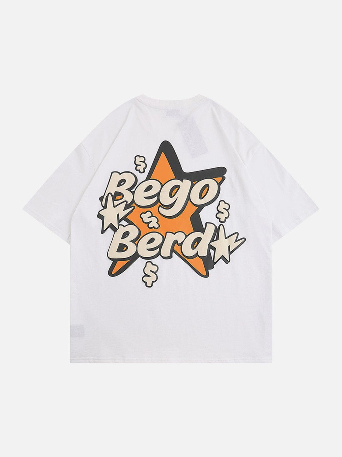 Lacezy - Star Letter Graphic Tee- Streetwear Fashion - lacezy.com