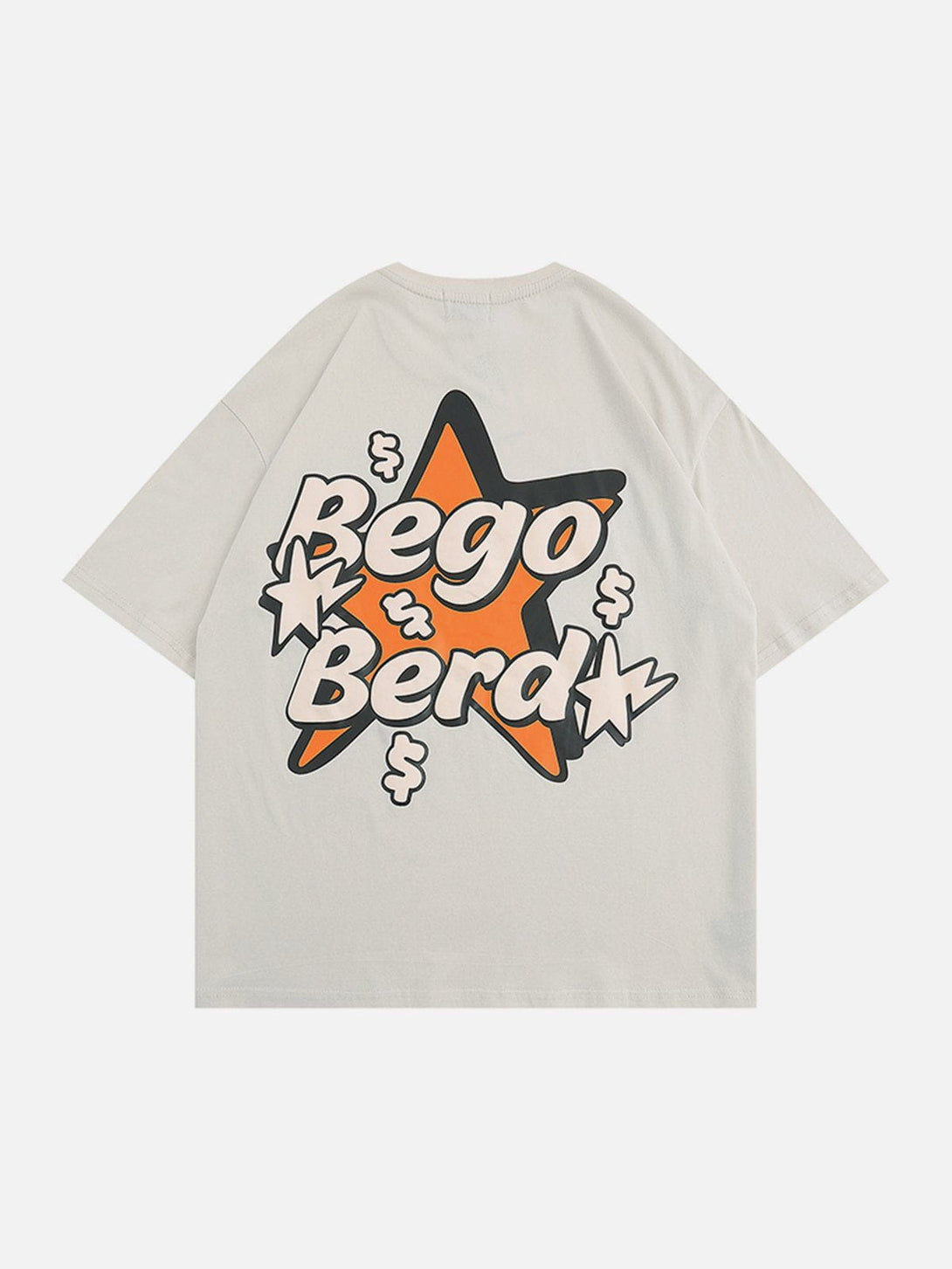 Lacezy - Star Letter Graphic Tee- Streetwear Fashion - lacezy.com