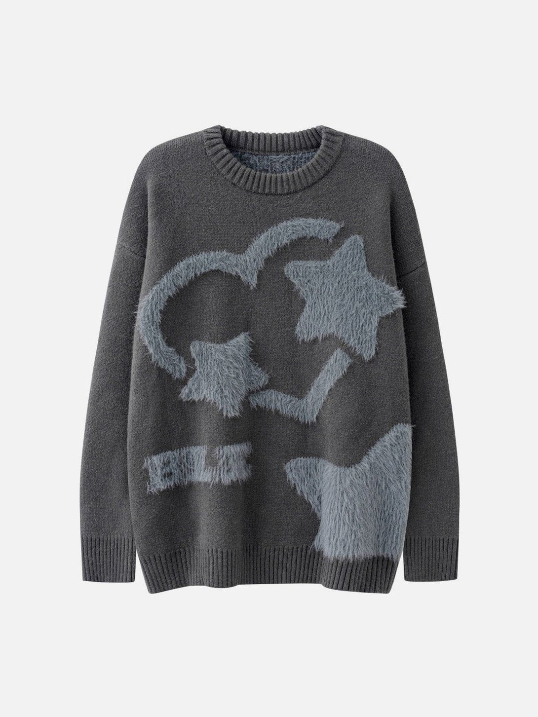 Lacezy - Star Love Embroidery Sweater- Streetwear Fashion - lacezy.com