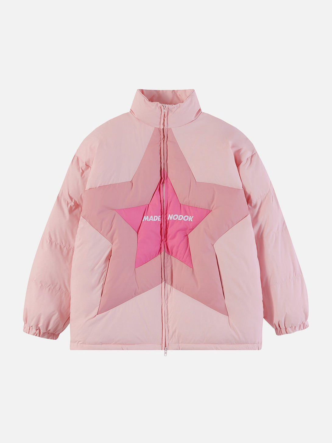 Lacezy - Star Patchwork Gradient Winter Coat- Streetwear Fashion - lacezy.com