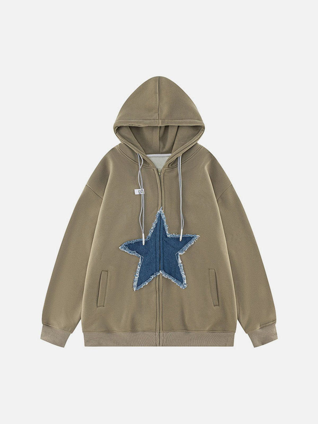 Lacezy - Star Patchwork Hoodie- Streetwear Fashion - lacezy.com