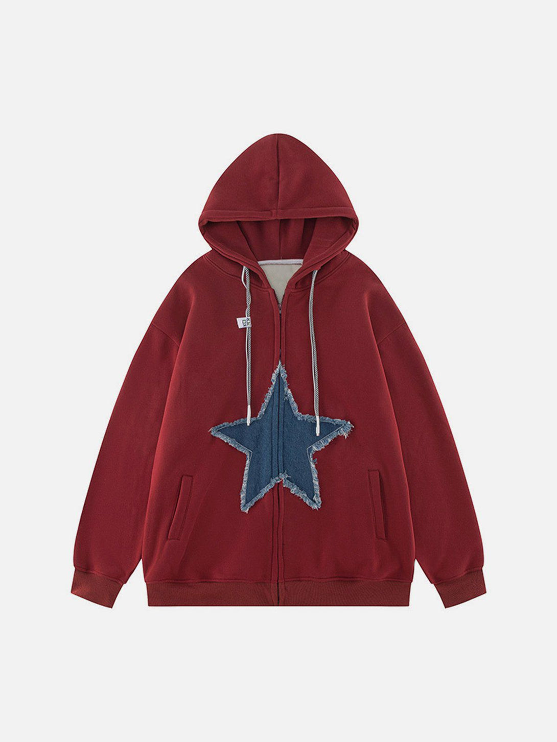 Lacezy - Star Patchwork Hoodie- Streetwear Fashion - lacezy.com