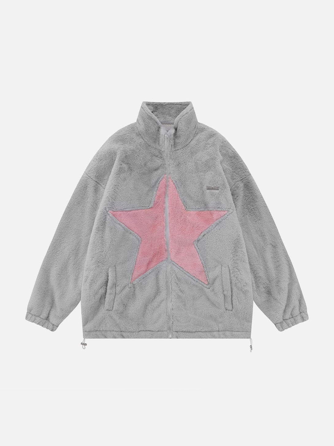 Lacezy - Star Patchwork Winter Coat- Streetwear Fashion - lacezy.com