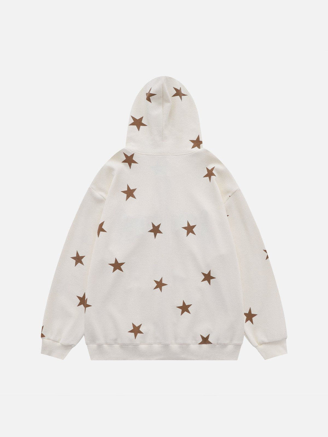 Lacezy - Star Print Hoodie- Streetwear Fashion - lacezy.com