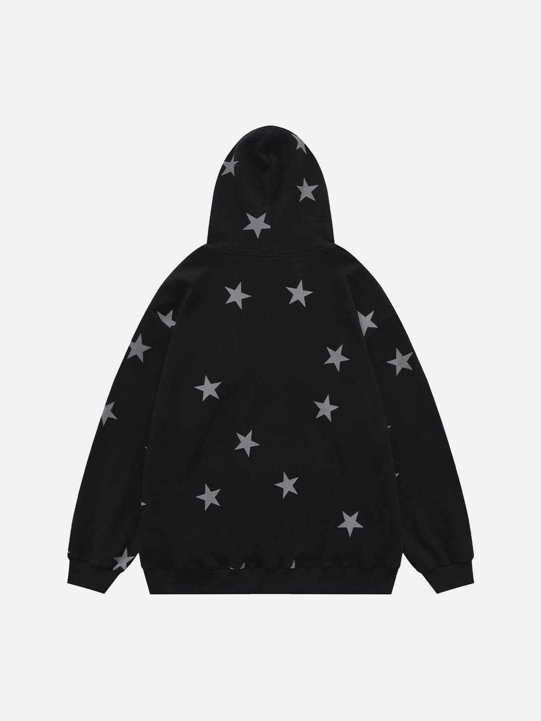 Lacezy - Star Print Hoodie- Streetwear Fashion - lacezy.com