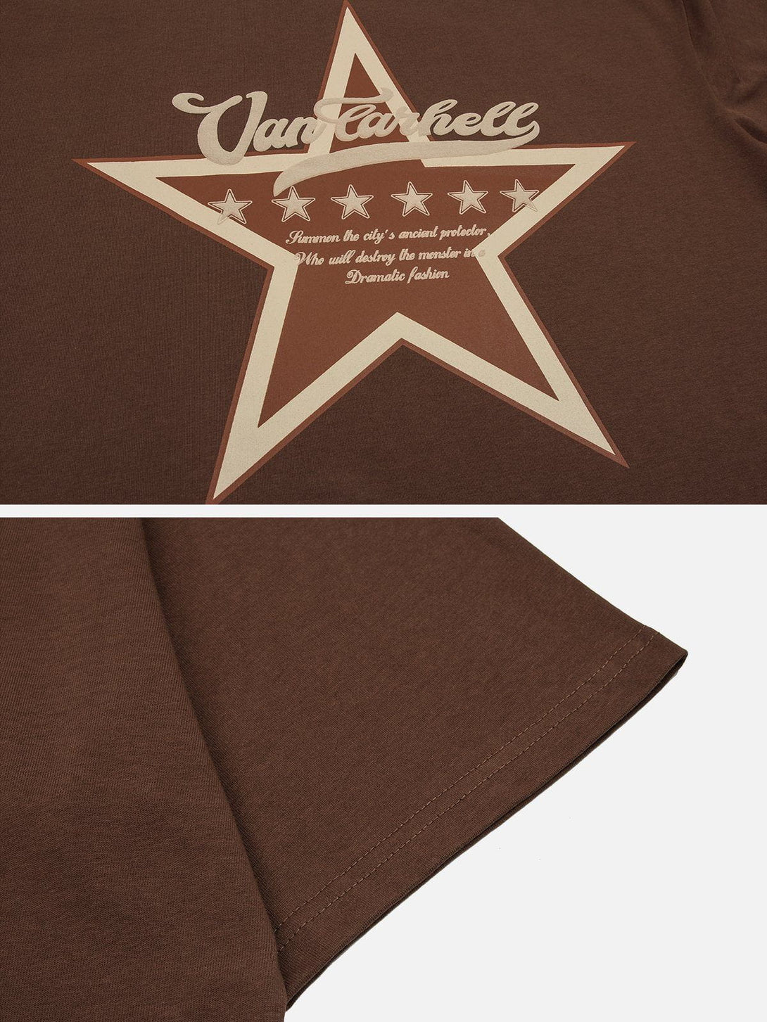 Lacezy - Star Print Tee- Streetwear Fashion - lacezy.com