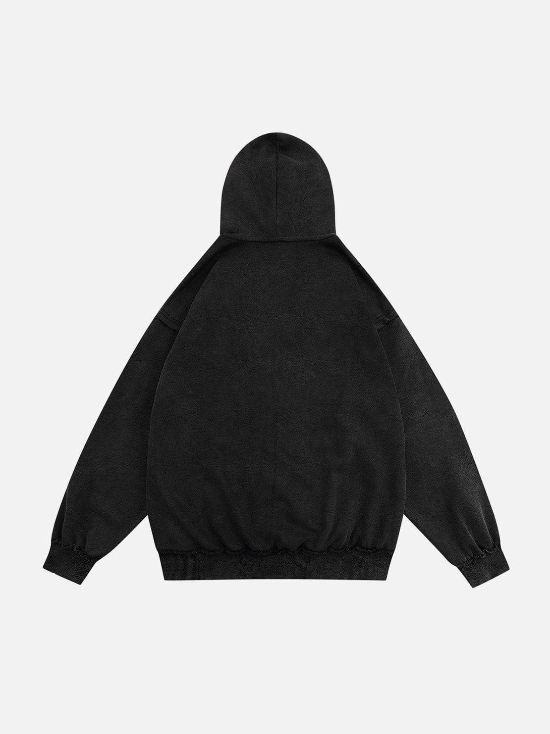 Lacezy - Star Washed Zip-up Hoodie- Streetwear Fashion - lacezy.com