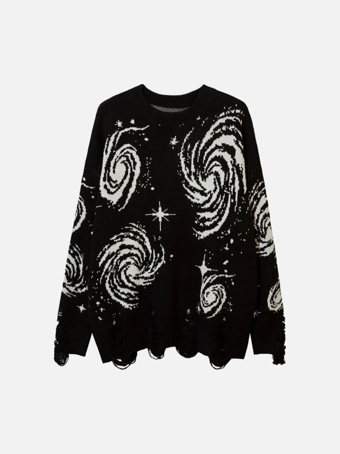 Lacezy - Starry Night Jacquard Knit Sweater- Streetwear Fashion - lacezy.com