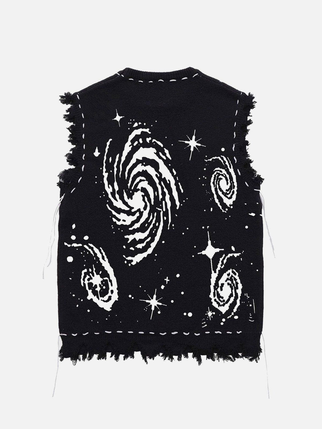 Lacezy - Starry Night Swirl Graphic Sweater Vest- Streetwear Fashion - lacezy.com