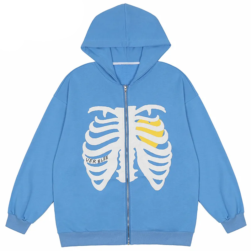 Lacezy - Sternum Skeleton Hoodie- Streetwear Fashion - lacezy.com