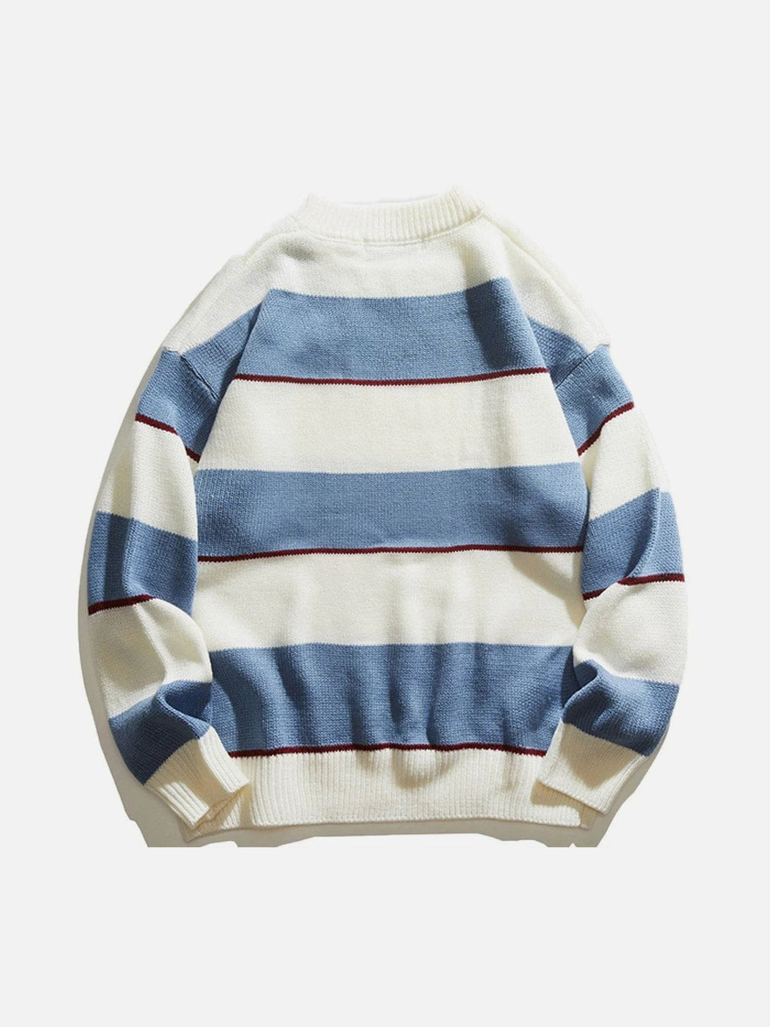 Lacezy - Stitching Stripes Knit Sweater- Streetwear Fashion - lacezy.com