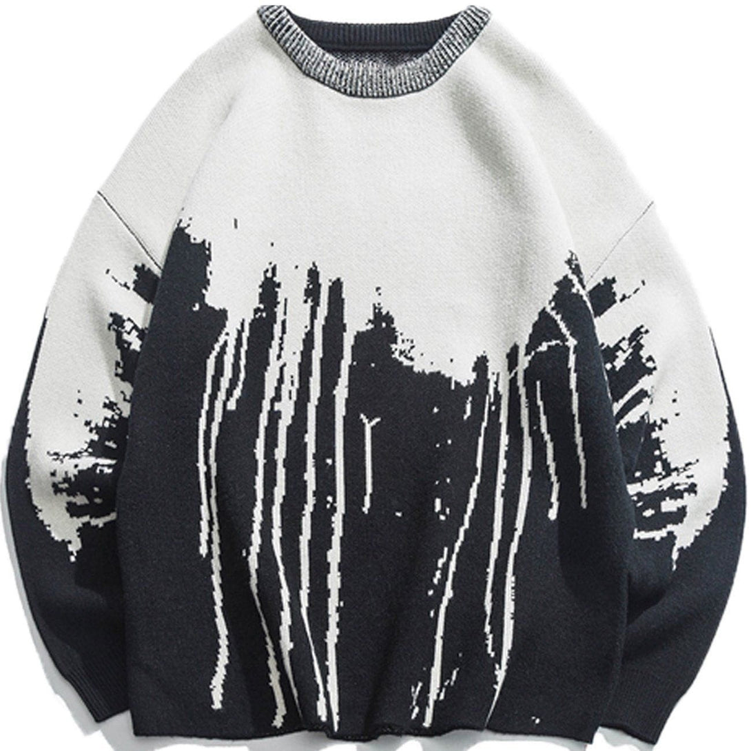 Lacezy - Stitching Tie-Dye Sweater- Streetwear Fashion - lacezy.com