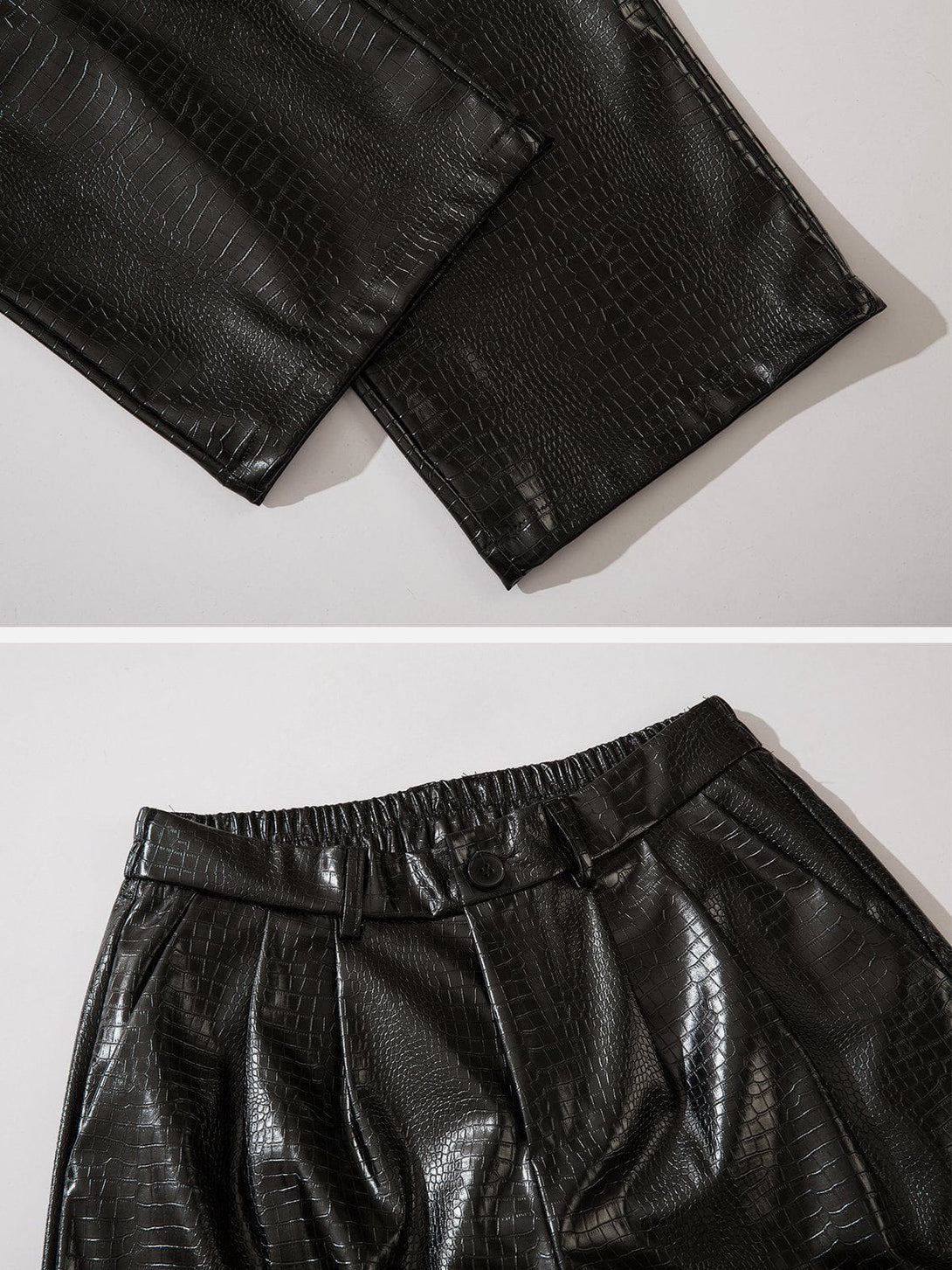 Lacezy - Straight Leather Pants- Streetwear Fashion - lacezy.com