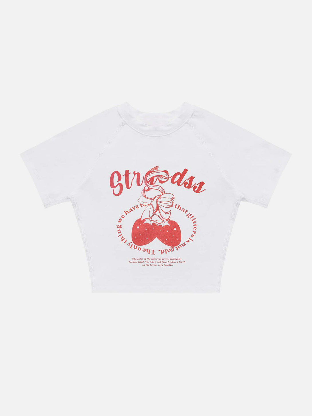 Lacezy - Strawberry Print Tee- Streetwear Fashion - lacezy.com