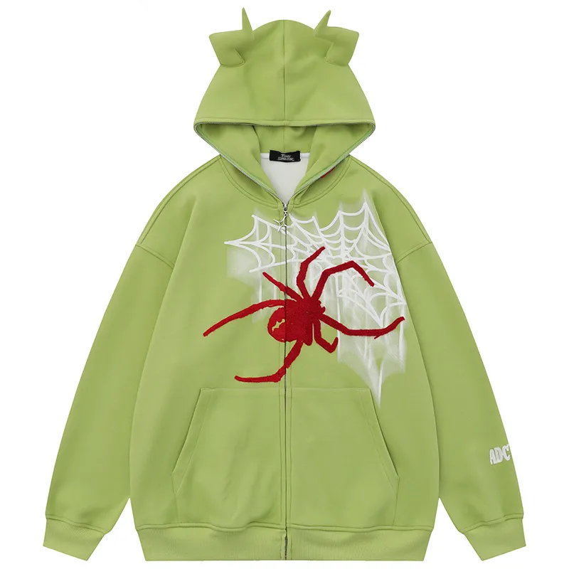 Lacezy - Streetwear Hooded Jacket Devil Horn Hoodie- Streetwear Fashion - lacezy.com