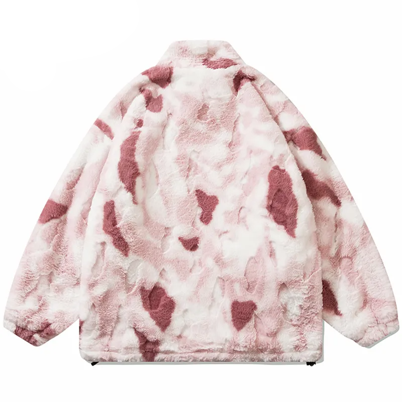 Lacezy - Streetwear Jacket Coat Fleece Rabbit Fur Coat- Streetwear Fashion - lacezy.com