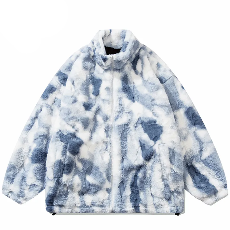 Lacezy - Streetwear Jacket Coat Fleece Rabbit Fur Coat- Streetwear Fashion - lacezy.com