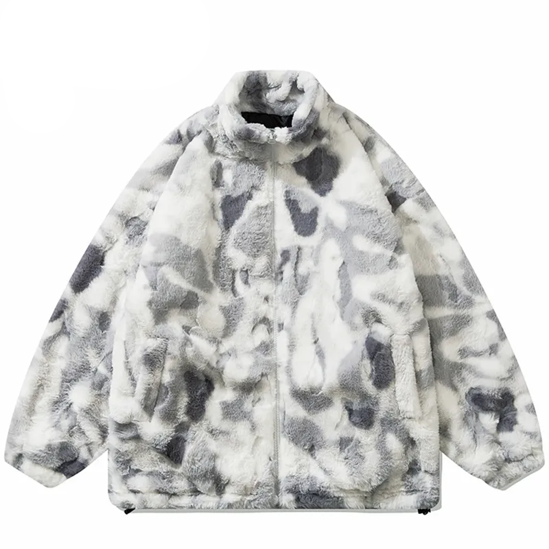 Lacezy - Streetwear Jacket Coat Fleece Rabbit Fur Coat- Streetwear Fashion - lacezy.com