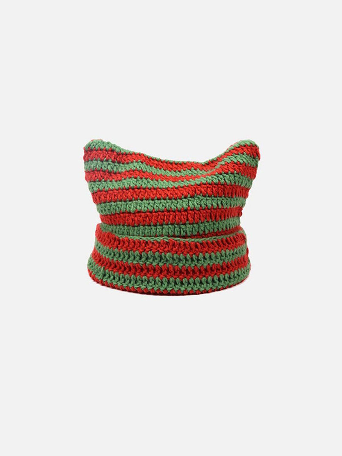 Lacezy - Stripe Cat Ear Hat- Streetwear Fashion - lacezy.com