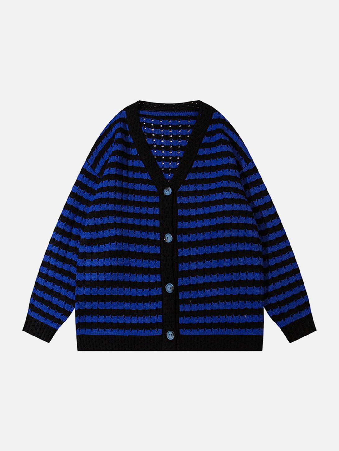 Lacezy - Stripe Clashing Colors Cardigan- Streetwear Fashion - lacezy.com