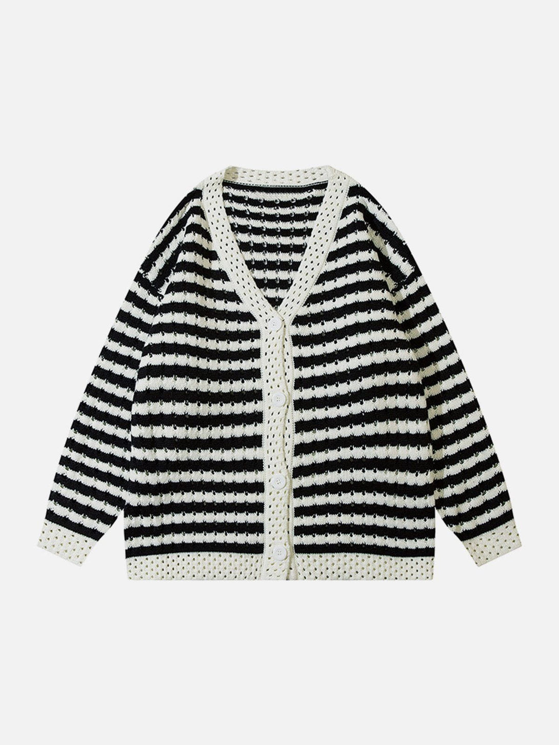 Lacezy - Stripe Clashing Colors Cardigan- Streetwear Fashion - lacezy.com