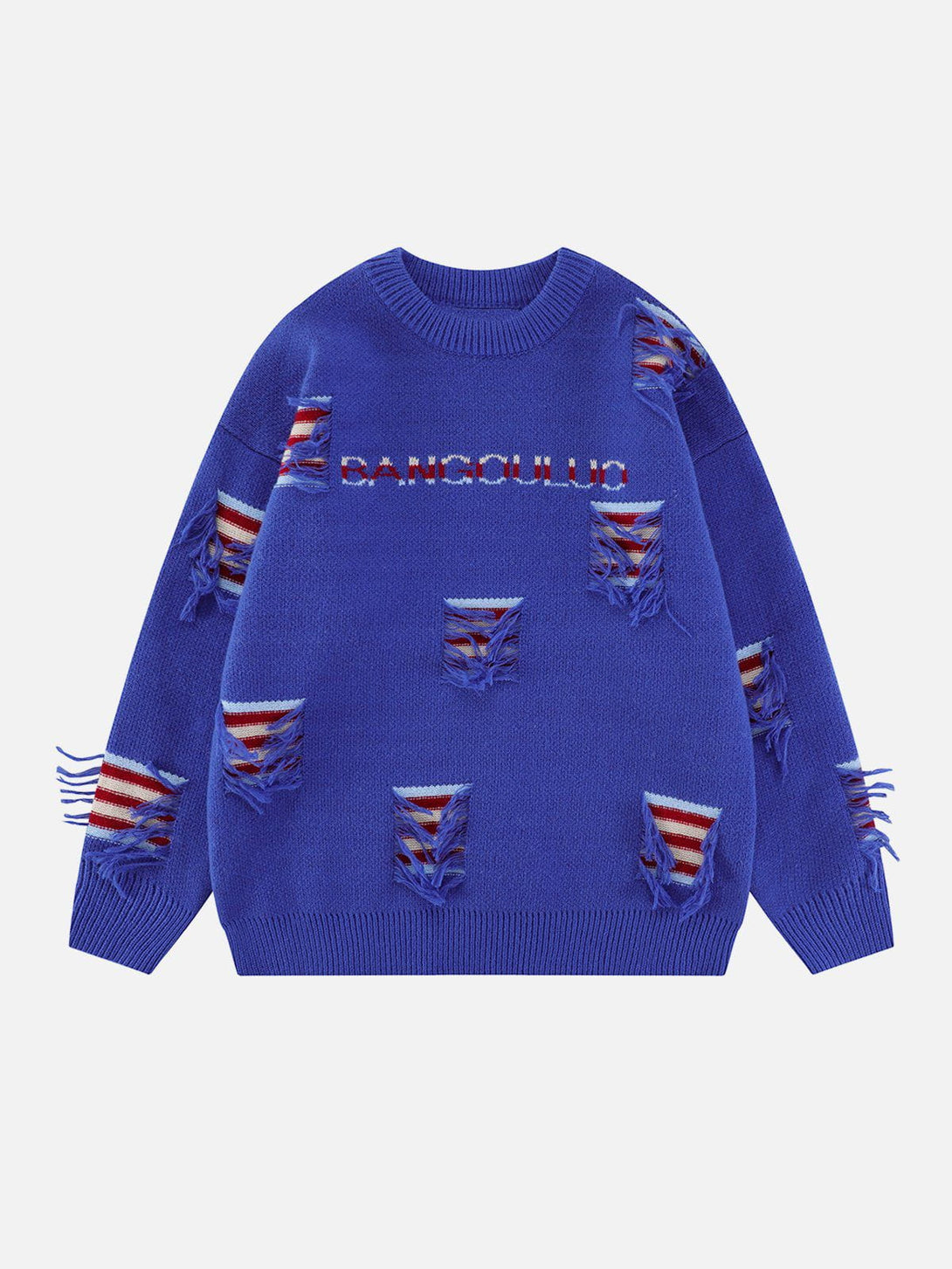 Lacezy - Stripe Hole Sweater- Streetwear Fashion - lacezy.com