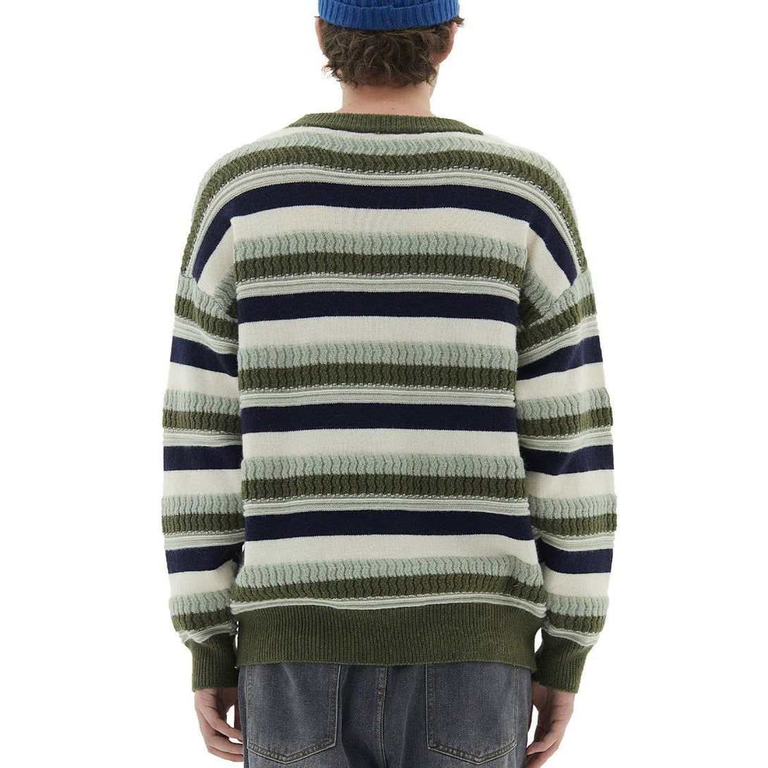 Lacezy - Stripe Pattern Knit Sweater- Streetwear Fashion - lacezy.com