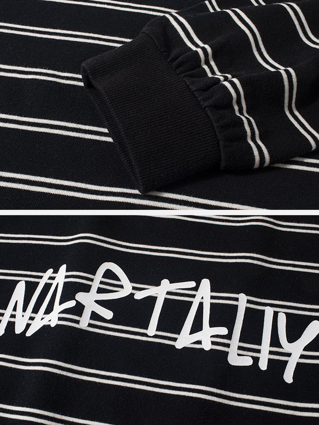 Lacezy - Stripe Sweatshirt- Streetwear Fashion - lacezy.com