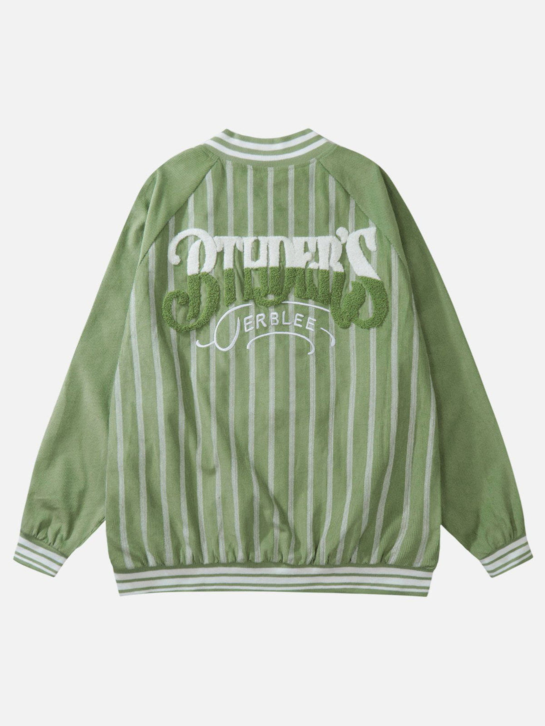 Lacezy - Stripe Varsity Jacket- Streetwear Fashion - lacezy.com