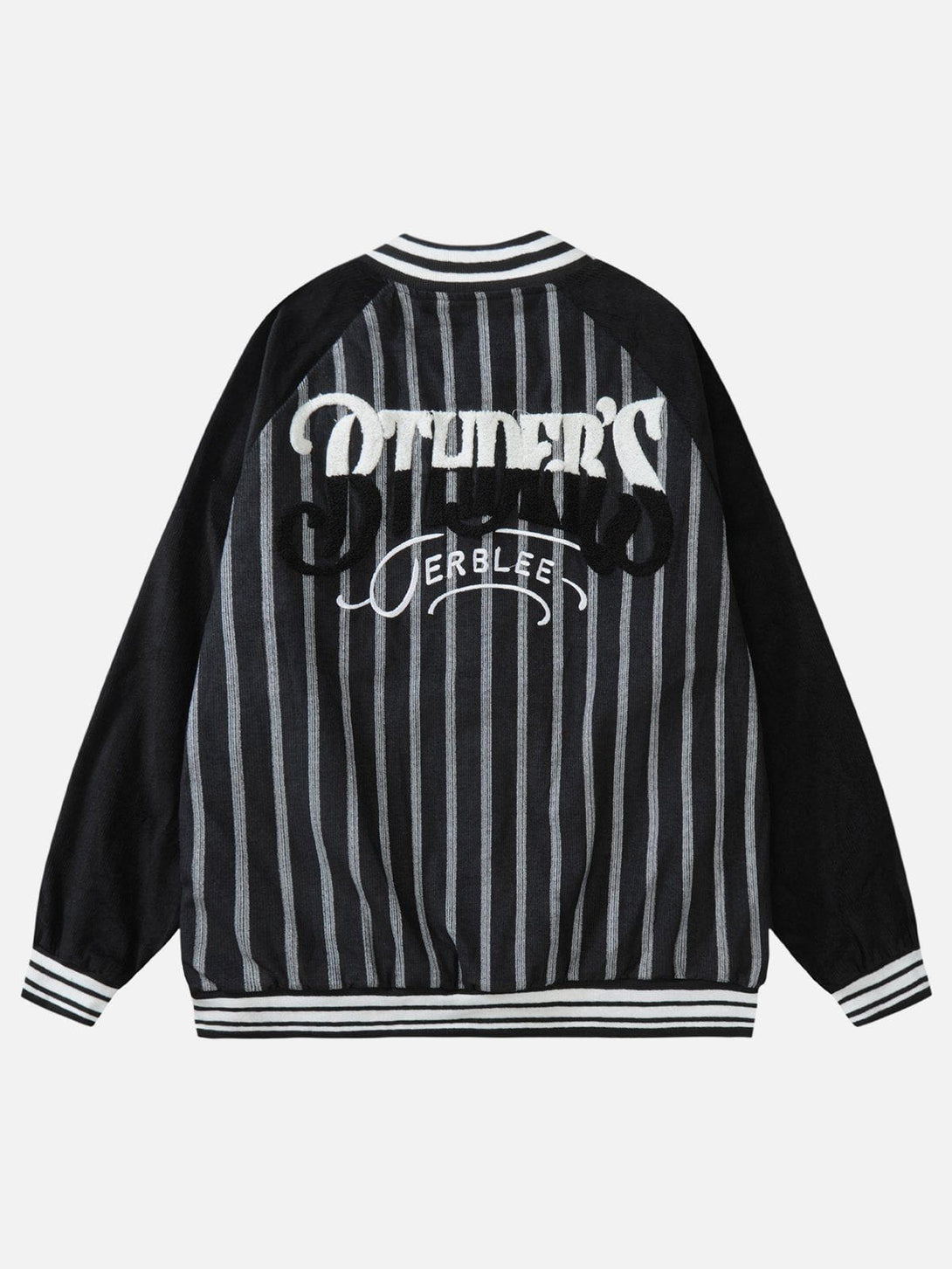 Lacezy - Stripe Varsity Jacket- Streetwear Fashion - lacezy.com