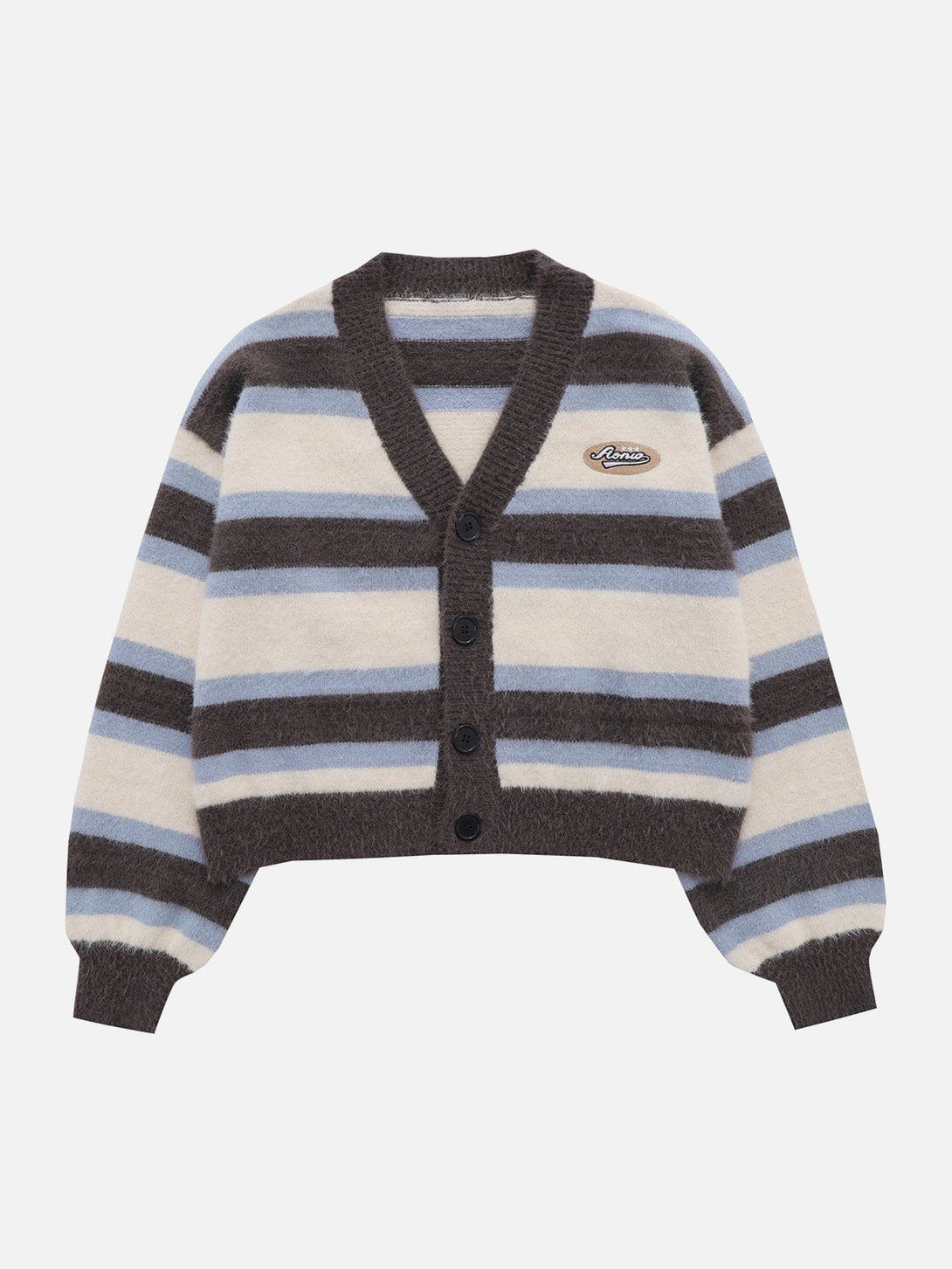 Lacezy - Striped Clashing Colours Cardigan- Streetwear Fashion - lacezy.com